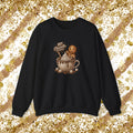 Hot Chocolate & Chill” Gingerbread Mug Crewneck (Brown/Gold Version)